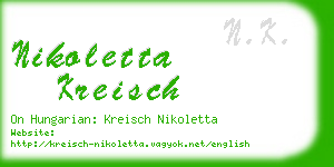 nikoletta kreisch business card